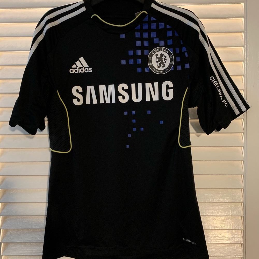 Adidas Black and Blue Men's Jersey